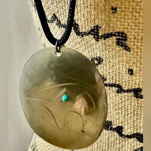 Silver Bear Vintage Pendant Necklace